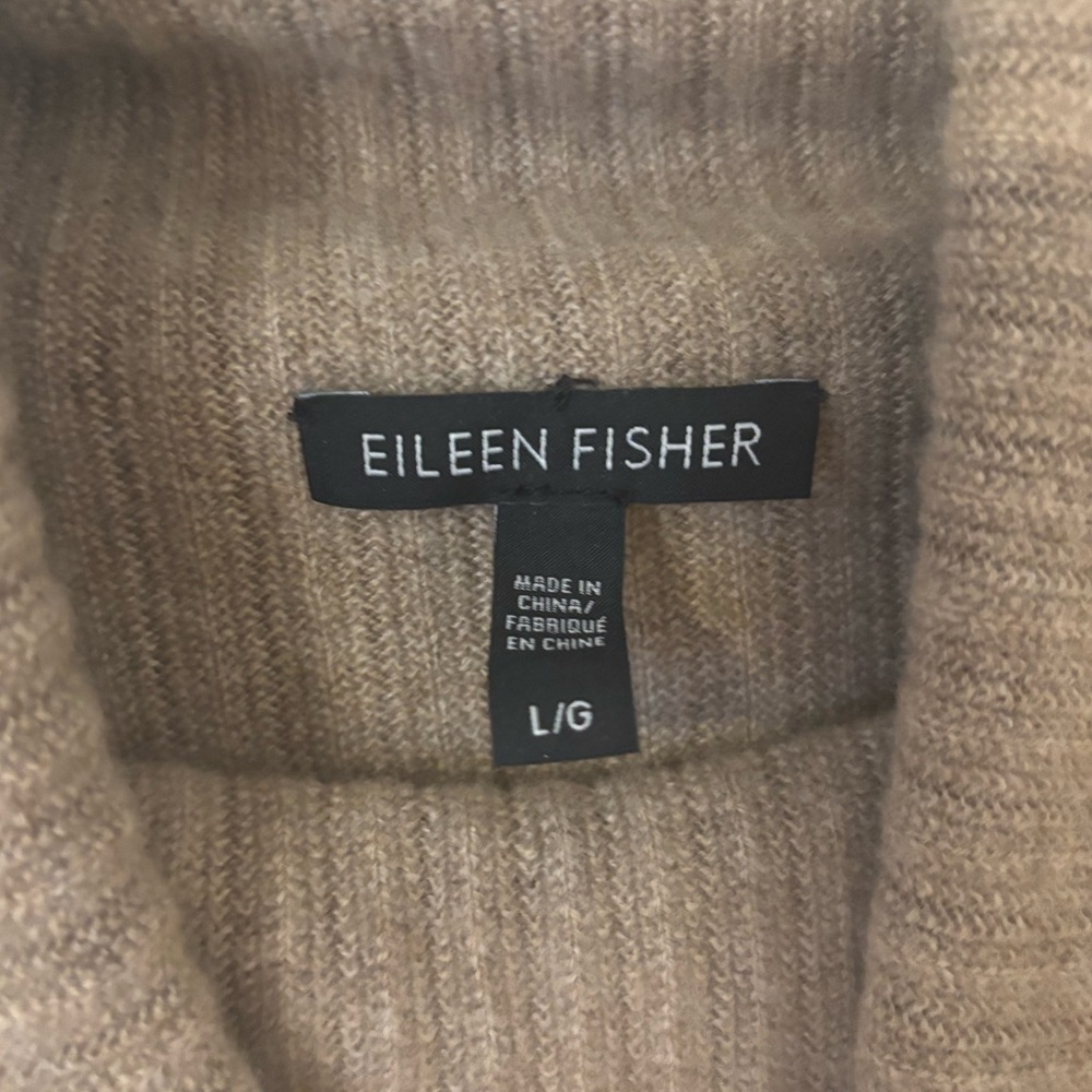 Eileen Fisher Cashmere Ribbed Turtleneck Sweater - Picture 4 of 6